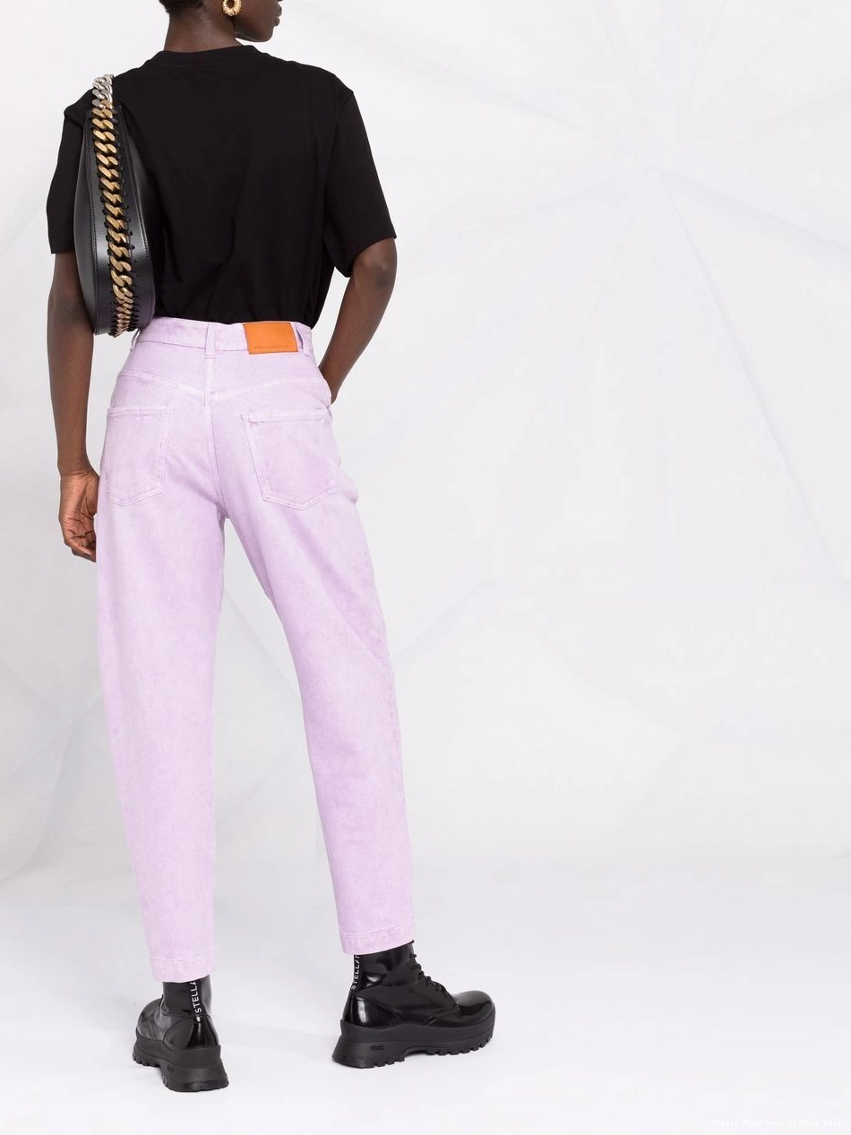 Affordable Women logo-embroidered jeans tapered Stella McCartney 0814